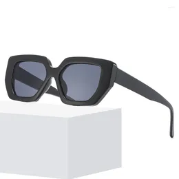 Sunglasses Polygonal Small Square Fashion Trend Personalised Simple Thick Frame Sun Glasses Anti UV Female