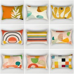 Pillow Decorative Home Throw Pillows Case For Sofa Cover Nordic 40x60cm 30 50cm 40 60 Eometric Morandi Abstract Yellow Block