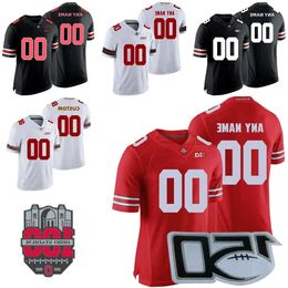 NCAA Custom College Ohio State Buckeyes Football Jersey 7 C.J. Stroud 5 Garrett Wilson 27 Eddie George 2 Chris Olave TUIMOLOAU Jers High