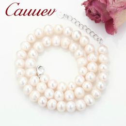 Necklaces Natural Freshwater Pearl Choker Necklace Baroque pearl Jewellery for Women wedding 925 Silver Clasp Wholesale 2020 trend