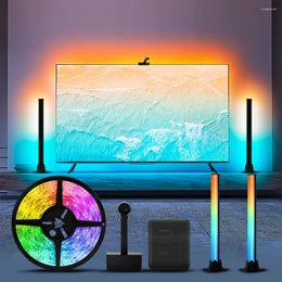 Night Lights RGBIC LED TV Backlight Strip 12V Ambient Lamp Bars Tuya WiFi Screen Music Sync Alexa Google Home Control With Camera