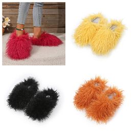 2024 Brand designer hot selling women Cotton Fabric Straw Pool Pillow mule women fur white black orange metal chain casual flat shoes slippers casual shoes