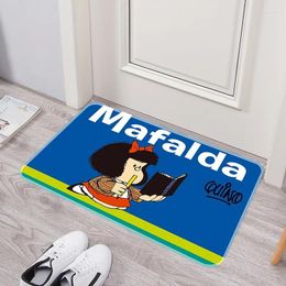 Carpets Mafalda Entrance Door Mats Kawaii Room Rugs Cartoon Welcome Children Bedroom Floor Doormat House Bathroom Cute Bath