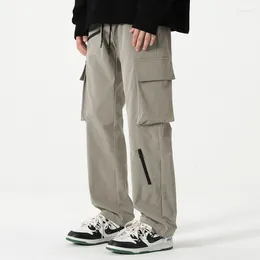 Men's Pants High Quality Oversize Baggy Big Pocket Casual Spring Outdoor Waterproof Wind-Proof Sweatpant Unisex Trousers