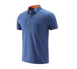 LL High quality Yoga Outfit Outdoor Men's Polo Shirt Mens Quick Dry Sweat-wicking Short Top Male Short Sleeve High Quantity 704