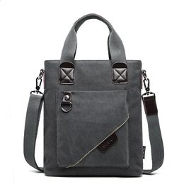 High Quality Mens Shoulder Bag Travel Crossbody Vintage Tote man Laptop Messenger canvas male Handbags bolsas 240119