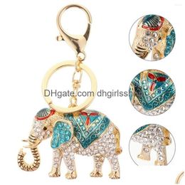 Keychains & Lanyards Keychains Elephant Keychain Bag Pendant Accessory Rings Fob Alloy Ornaments Drop Delivery Fashion Accessories Dh8Ds