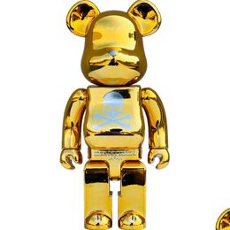 Movie & Games New Mmj Joint Gold And Sier Mirror Plating Will Ring Movable Skeleton Prosperity Trend Teddy Bear Ornament Hand-Made Chi Dha47