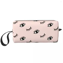 Cosmetic Bags Hand Drawn Eye Doodles Makeup Men Bag Fashion Travel Organiser Case