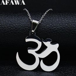 2019 Buddha Lotus Mala Yoga Chakra Stainless Steel Necklace Women Silver Color Necklaces Pendants Jewelry Gift colgantes N19919176n