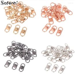 Keychains 20pcs Zinc Alloy Rotate Buckle Key Rings 1.6cm Swivel Dog Holder Connectors Keyfob DIY Chains Pendants Accessories