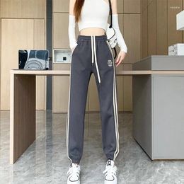 Women's Pants Oversized 4XL Streetwear Bottom Sweatpants Women Baggy Joggers Striped Drawstring Workout Comfy Spring With Pockets