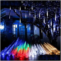 Led Strings 30Cm 50Cm Waterproof Meteor Shower Rain Tubes Lighting For Party Wedding Decoration Christmas Holiday Light Drop Delivery Dhytd