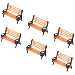 Decorative Flowers 10 Model Train HO Scale 1:87 Bench Chair Settee Street Park Layout Plastic Crafts Home Decor Kids Toys Garden Tools