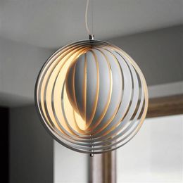 Nordic Modern Hanging Lamp Living Room Moon Art LED Pendant Lights Bedroom Restaurant Bar Lustre Suspension Reading Home Decor Lam257Z