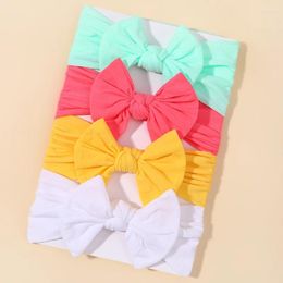 Hair Accessories 1pcs Soft Baby Bowknot Headband Broadside Headwear Kids Girls Boutique Elastic Protect Turban Band