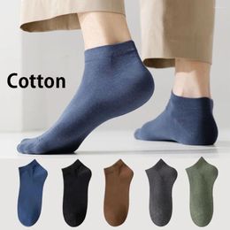 Men's Socks 3 Pairs High Quality Cotton Men Solid Colour Black White Classic Short Comfortable Soft Anti-odor Ankle Sport