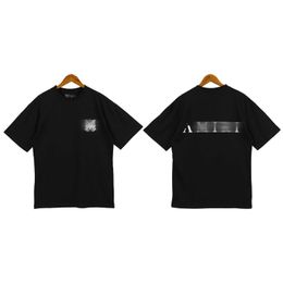Men's T-shirts Real Spot Ami Three-dimensional Block Printing Design Sense of Niche Loose Short-sleeved T-shirt Men and Women Same3SN7