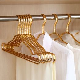 10Pcs Clothing Hangers Metal Clothes Hngers Antislip Aluminium Alloy Drying Rack Wardrobe Space Saver Coat Hanger Storage 240125