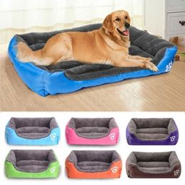 Square S-3XL Large Small Medium Dogs Soft Fleece Nest Big Dog Sofa Bed Winter Warm Cat House for Pet 240123