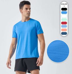 LL High quality Outdoor Mens Sport T Shirt Quick Dry Sweat-wicking Short Top Men Wrokout Sleeve DT-302