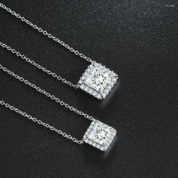 Pendant Necklaces Wedding Crystal For Women Simple Aesthetic Choker Chain On The Neck Shiny CZ Birthday Gift Women's Jewellery