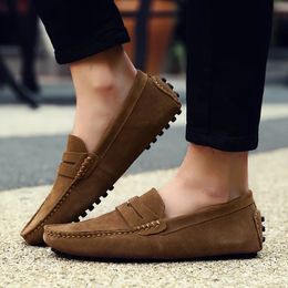 High Quality Male Driving Leather Loafers Casual Moccasins Slip On Mens Flats Fashion Men Shoes Size 38-49 240125 6939