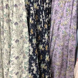 Clothing Fabric Tissus Patchwork Floral Printed Chiffon S Japan And South Korea Dress With Makings High-grade Natural Drooping Cloth Fabrics