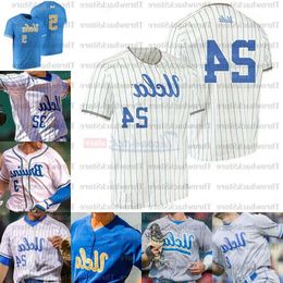 NCAA 2024 UCLA College Baseball Jerseys Brandon Crawford 7 Chase Utley 12 Gerrit Cole 42 Robinson White Gray B High