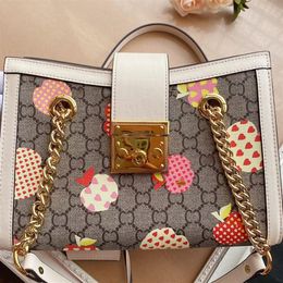 Fashion Shoulder Bag Padlock Handbag Purse Genuine leather Shopping Bags Classic Letter Heart BPPLE Printed Patchwork Colour Chain 295M