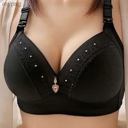 Bras Childrens Finger Gloves Gathered Side Collection Lifting Underwear Breasts Brassiere Large Size Bra Full Cup Underwear Brassiere No Steel Ring Bra YQ240203