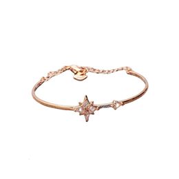 Swarovskis Bracelet Designer Women Original Quality Charm Bracelets Romantic Snowflake Bracelet Womens Element Crystal Octagonal Bracelet