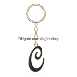 Keychains & Lanyards Keychains Fashion Women Men Female Sliver Colour Gold Stainless Round Circle Keychian Jewely Drop Delivery Fashio Dhmzg