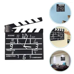 Wall Clocks Movie Clapper Clock Make Decision For Bedroom Quartz Sawdust Man Glitter Silent