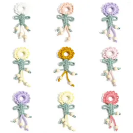 Pendant Necklaces 1pc Multicolor Cotton Tassel Flower Pendants For Women Handmade DIY Jewelry Making Bag Keychain Earring Accessories 14cm X