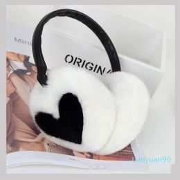 Ear Muffs Genuine Rex Rabbit Fur Earflap Fashion Flush Woman Rabbit Fur Earmuff Gift Cute Ear Warmer Winter