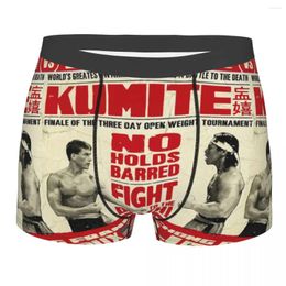 Underpants Novelty Boxer Shorts Panties Men Bloodsport Movie Poster Jean Claude Van Damme Underwear Soft For Male S-XXL