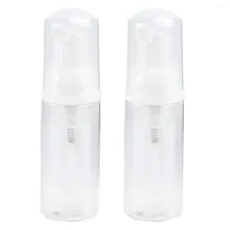 Storage Bottles 2Pcs 50ml Dispenser Bottle Travel Empty Water Hand Shampoo Portable Spray For Body Lotion Shower Cleanser ( White )