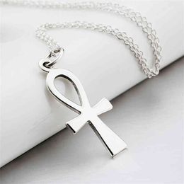 925 Sterling Silver Plated Egyptian Ankh Cross Pendant Necklaces Fashion Jewellery Collar Necklace Christmas Gifts For Women Gnx87693102