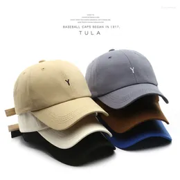 Ball Caps Trendy Letter Y Embroidered Baseball Cap Adjustable Dad Hat Sun Outdoor Sports With Curved Brim