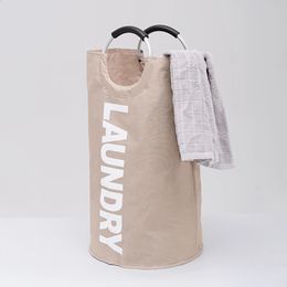 ハンドルスペースを保存した洗濯バスケット折りたたみ可能な防水オーガナイザー汚れた服のおもちゃ雑貨収納バッグ240201
