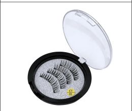 NEW 2024 Magnetic eyelashes with 3 magnets magnetic lashes natural Fibre false eyelashes magnet lashes with eyelashes applicator 6 styles