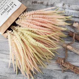 Decorative Flowers 6pc Artificial Flower Pampas Grass Dried Boho Room Decor Bouquet Bunny Tails Home 19in