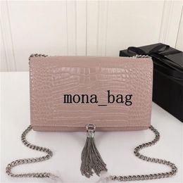 Brand and famous designer bag Crocodile pattern women Crossbody bags classic fashion medium size Buckle clutch purse handbag pink 204i