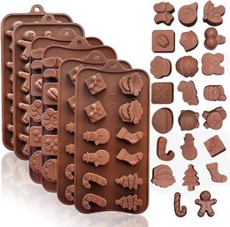 Baking Moulds Christmas Cookie Silicone Mould Decorating Trays Chocolate Candy Mould Cake Tools Decoration Accessories