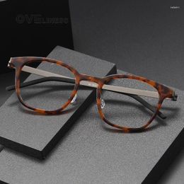 Sunglasses Frames 2024 Pure Titanium Screwless Eyewear Prescription Eyeglasses Frame Women Round Myopia Optical Denmark Korean Glasses Men