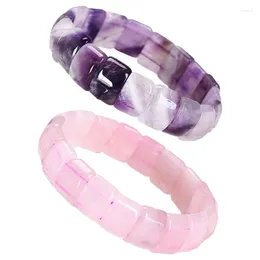 Link Bracelets Crystal Beaded Healing Jewellery Elastic Rope Gifts For Women Men 634D