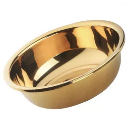 Dinnerware Sets Stainless Steel Basin Thickened Kitchen Bath Household Vegetable Wash (gold) Salad Mixing Bowls Large Metal Washing Big