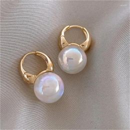 Dangle Earrings Korean Gold Color Imitation Pearl For Women Cute Ear Clasp Fashion Wedding Party Jewelry