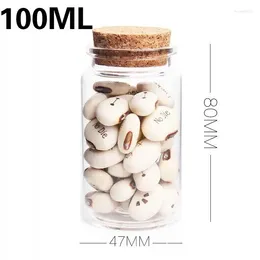 Bottles 10PCS 47 80mm 100ml Glass Bottle Spice Jar Storage Tank Vial Wed Home Decor Supplies Food Container Tool Kitchen Gadgets